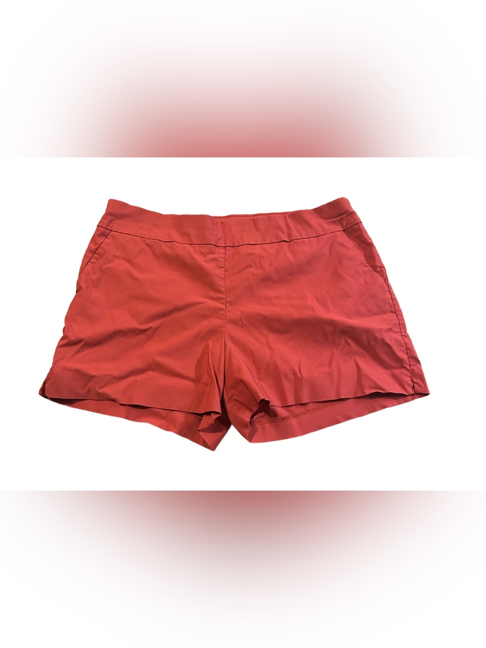 Women's Red High-Rise Shorts